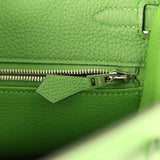 Hermes Kelly Retourne 25 Vert Yucca Togo Palladium Hardware - Thumbnail View 9