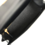 Hermes Kelly Sellier 25 Black Box Gold Hardware - Thumbnail View 8