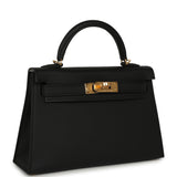 Hermes Special Order (HSS) Kelly Sellier 20 Black Verso Epsom Gold Hardware - Thumbnail View 2