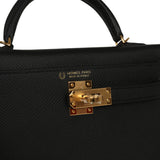 Hermes Special Order (HSS) Kelly Sellier 20 Black Verso Epsom Gold Hardware - Thumbnail View 7