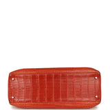 Pre-owned Hermes Kelly Retourne 40 Sanguine Matte Porosus Crocodile Palladium Hardware - Thumbnail View 6