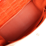 Pre-owned Hermes Kelly Retourne 40 Sanguine Matte Porosus Crocodile Palladium Hardware - Thumbnail View 8
