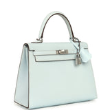 Hermes Kelly Sellier 25 Bleu Brume Epsom Palladium Hardware - Thumbnail View 2
