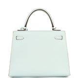 Hermes Kelly Sellier 25 Bleu Brume Epsom Palladium Hardware - Thumbnail View 4