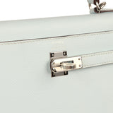 Hermes Kelly Sellier 25 Bleu Brume Epsom Palladium Hardware - Thumbnail View 7