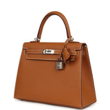 Hermes Kelly Sellier 25 Gold Epsom Palladium Hardware - Thumbnail View 5