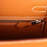Hermes Kelly Sellier 25 Gold Epsom Palladium Hardware - Thumbnail View 8