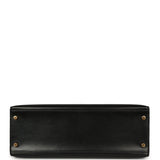 Vintage Hermes Kelly Sellier 32 Black Box Gold Hardware - Thumbnail View 6