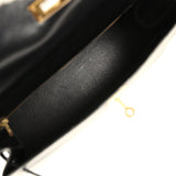 Vintage Hermes Kelly Sellier 32 Black Box Gold Hardware - Thumbnail View 8