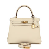 Hermes Kelly Retourne 25 Nata Swift Gold Hardware - Thumbnail View 1