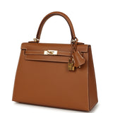 Pre-owned Hermes Kelly Sellier 25 Gold Epsom Gold Hardware - Thumbnail View 5