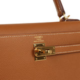 Pre-owned Hermes Kelly Sellier 25 Gold Epsom Gold Hardware - Thumbnail View 7