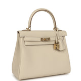 Hermes Kelly Retourne 25 Craie Togo Permabrass Hardware - Thumbnail View 2