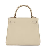 Hermes Kelly Retourne 25 Craie Togo Permabrass Hardware - Thumbnail View 4