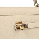 Hermes Kelly Retourne 25 Craie Togo Permabrass Hardware - Thumbnail View 7