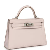 Pre-owned Hermes Kelly Sellier 20 Mauve Pale Epsom Palladium Hardware - Thumbnail View 2