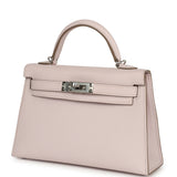 Pre-owned Hermes Kelly Sellier 20 Mauve Pale Epsom Palladium Hardware - Thumbnail View 5