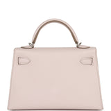 Pre-owned Hermes Kelly Sellier 20 Mauve Pale Epsom Palladium Hardware - Thumbnail View 4
