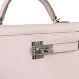 Pre-owned Hermes Kelly Sellier 20 Mauve Pale Epsom Palladium Hardware - Thumbnail View 7