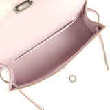 Pre-owned Hermes Kelly Sellier 20 Mauve Pale Epsom Palladium Hardware - Thumbnail View 8