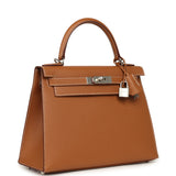 Pre-owned Hermes Kelly Sellier 28 Gold Epsom Palladium Hardware - Thumbnail View 2