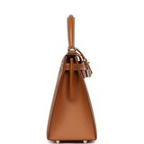 Pre-owned Hermes Kelly Sellier 28 Gold Epsom Palladium Hardware - Thumbnail View 3