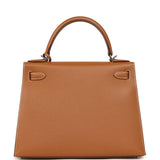Pre-owned Hermes Kelly Sellier 28 Gold Epsom Palladium Hardware - Thumbnail View 4