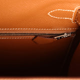 Pre-owned Hermes Kelly Sellier 28 Gold Epsom Palladium Hardware - Thumbnail View 8