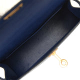 Pre-owned Hermes Kelly Sellier 20 Bleu Saphir Shiny Alligator Gold Hardware - Thumbnail View 8