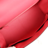 Pre-owned Hermes Kelly Sellier 28 Rose Azalee Epsom Palladium Hardware - Thumbnail View 8