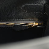 Pre-owned Hermes Kelly Sellier 32 Black Epsom Gold Hardware - Thumbnail View 9