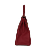 Pre-owned Hermes Kelly Retourne 35 Rouge Grenat Togo Gold Hardware - Thumbnail View 3