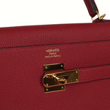 Pre-owned Hermes Kelly Retourne 35 Rouge Grenat Togo Gold Hardware - Thumbnail View 7
