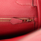 Pre-owned Hermes Kelly Retourne 35 Rouge Grenat Togo Gold Hardware - Thumbnail View 9