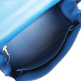 Hermes Kelly Retourne 25 Bleu France Swift Gold Hardware - Thumbnail View 8