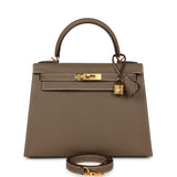 Hermes Kelly Sellier 28 Etoupe Epsom Gold Hardware - Thumbnail View 1