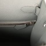 Pre-owned Hermes Kelly Sellier 28 Vert Amande Epsom Palladium Hardware - Thumbnail View 9