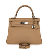 Pre-owned Hermes Kelly Retourne 28 Trench Clemence Palladium Hardware - Thumbnail View 1