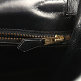 Vintage Hermes Kelly Retourne 28 Black Box Gold Hardware - Thumbnail View 9