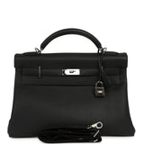 Pre-owned Hermes Kelly 42 Maxi Black Togo Palladium Hardware - Thumbnail View 1