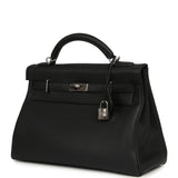 Pre-owned Hermes Kelly 42 Maxi Black Togo Palladium Hardware - Thumbnail View 5