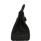 Pre-owned Hermes Kelly 42 Maxi Black Togo Palladium Hardware - Thumbnail View 3