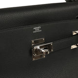 Pre-owned Hermes Kelly 42 Maxi Black Togo Palladium Hardware - Thumbnail View 7