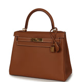 Pre-owned Hermes Kelly Retourne 28 Gold Togo Gold Hardware - Thumbnail View 5