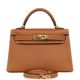 Hermes Kelly Sellier 20 Gold Epsom Gold Hardware - Thumbnail View 1