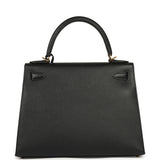 Pre-owned Hermes Kelly Sellier 28 Black Epsom Gold Hardwaare - Thumbnail View 4