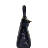 Hermes Kelly Sellier 20 Bleu Saphir Matte Alligator Gold Hardware - Thumbnail View 3