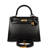 Hermes Kelly Sellier 25 Black Box Gold Hardware - Thumbnail View 1