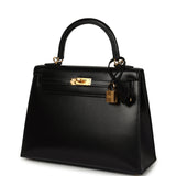 Hermes Kelly Sellier 25 Black Box Gold Hardware - Thumbnail View 5