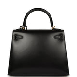 Hermes Kelly Sellier 25 Black Box Gold Hardware - Thumbnail View 4